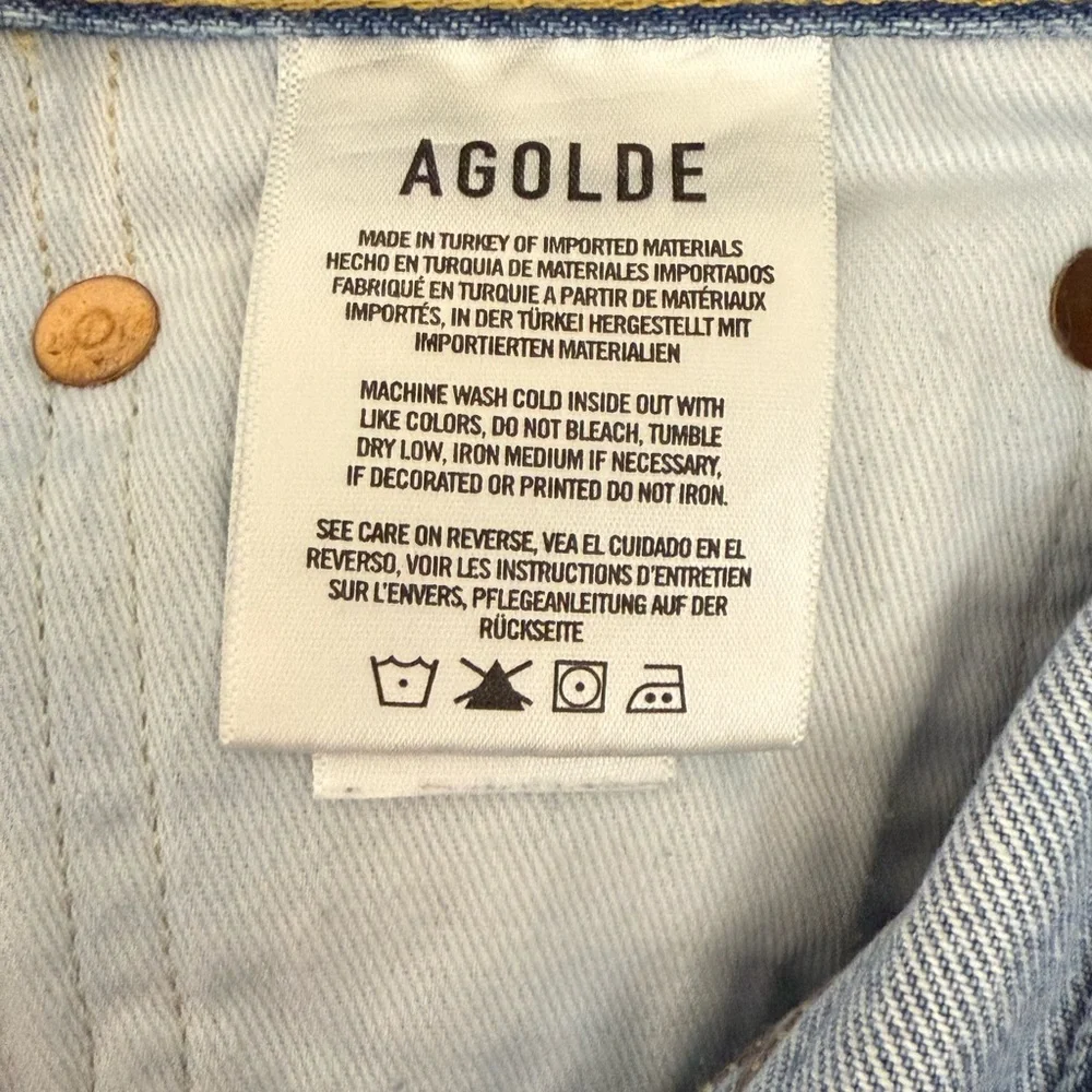 AGOLDE Parker Vintage Cut Off Short in Swapmeet Wash Size 27 Celeb Style - Picture 7 of 8